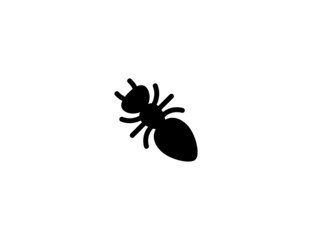 Ant vector icon. Isolated Ant flat illustration