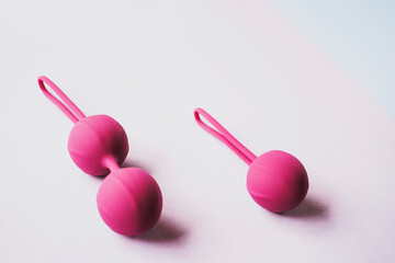 Dark pink chinese balls for kegel exercise