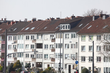 Fensterfront, Modernes, weisses  Wohngebäude, Findorff, Bremen, Deutschland, Europa