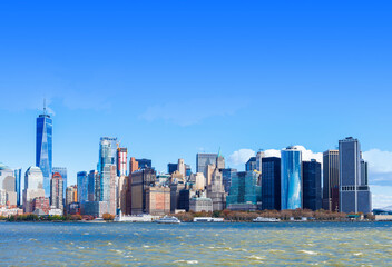 ニューヨーク　ロウアー・マンハッタンの摩天楼