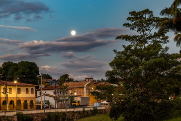 Obraz premium sunset over the river