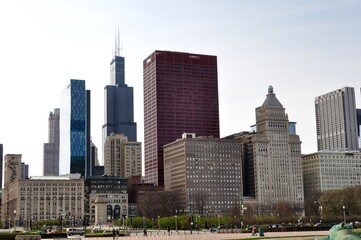 Fototapeta na wymiar Buildings in Chicago,