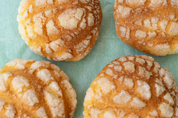 メロンパンのフラットレイアウト写真