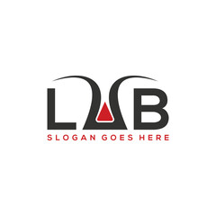 LAB LABORATORY ELEGANT LOGO DESIGN AND MODERN