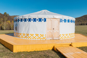 Yurts are traditional dwellings of nomadic tribes. Now they are used as camping and accommodation for tourists