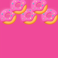 donut for the holiday. holiday card with donut. topping on donuts.	