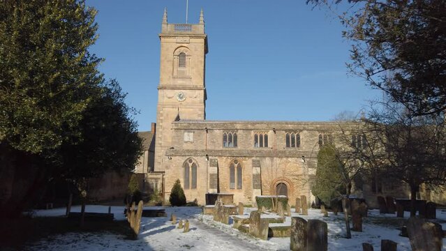 St. Mary's Church Woodstock, West Oxfordshire.  In Winter