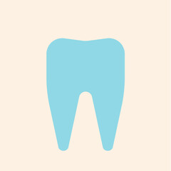 White tooth icon. Vector illustration.