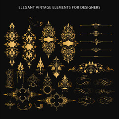 Decorative Vintage Elements For Designers