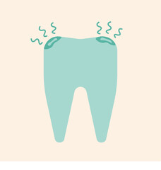 White tooth icon. Vector illustration.