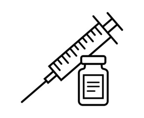 ikona strzykawki i insuliny - obrazy, fototapety, plakaty