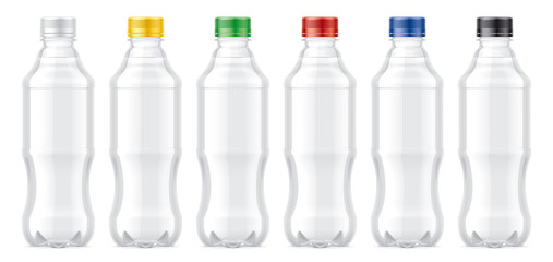 Set of Bottles with water. 