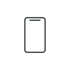 Vector sign of the Smartphone symbol is isolated on a white background. Smartphone icon color editable.