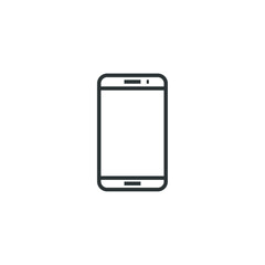 Vector sign of the Smartphone symbol is isolated on a white background. Smartphone icon color editable.