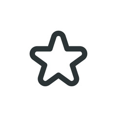 Vector sign of the star symbol is isolated on a white background. star icon color editable.