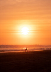 Fototapeta premium sunset on the beach
