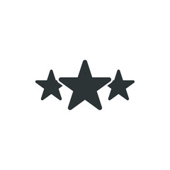 Vector sign of the Star rating symbol is isolated on a white background. Star rating icon color editable.