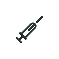 Fototapeta premium Vector sign of the Syringe symbol is isolated on a white background. Syringe icon color editable.
