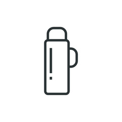 Vector sign of the thermos symbol is isolated on a white background. thermos icon color editable.
