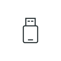 Obraz premium Vector sign of the usb symbol is isolated on a white background. usb icon color editable.