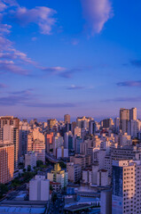 Fototapeta na wymiar Sao Paulo skyline at sunset