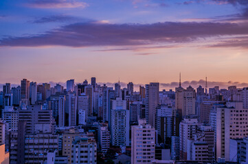 Obraz premium Sao Paulo skyline at sunset