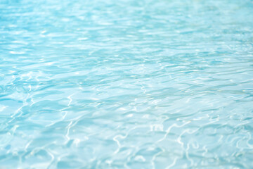 Water Surface background Clean And Clear with the light blue turquoise on swimming pool