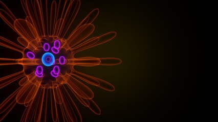 3d illustration of actinophyrs anatomy 