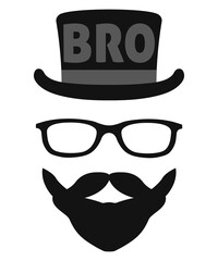 Bro beard T-Shirt Template