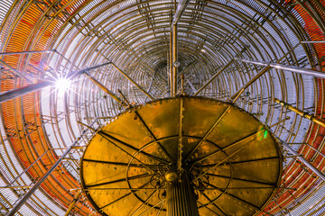 Background of religious sights on high mountains in Hat Yai District of Thailand (Phra Maha Ruesee Chedi Tripob Trimongkol) is a beautiful stainless steel pagoda, tourists always come to make merit du