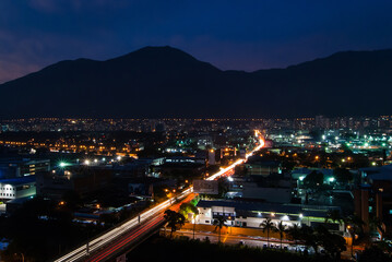 Fototapeta na wymiar Caracas skyline and Cerro el Ávila. Night view. Venezuela