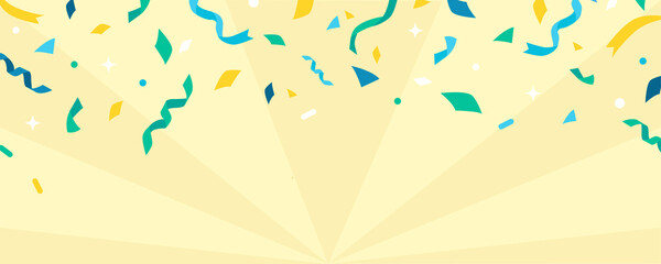 カラフル・可愛い紙吹雪のベクターフレーム素材