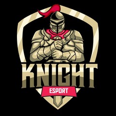 knight esport logo mascot design