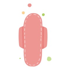 Reusable eco woman pad element. Recycling plastic, zero waste and eco bottle and pack