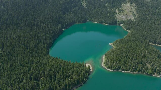 Black Lake in mountain of Durmitor National Park, Montenegro