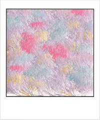 Colored art abstraction in a polaroid frame