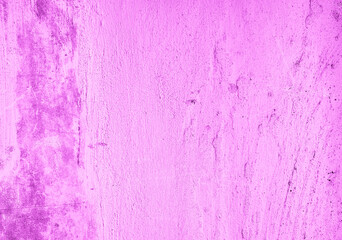 Background, texture of painted concrete dirty in spots, cracked wall in pink, purple color with a hint. Photo after renovation.