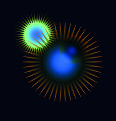 Abstract composition of bright shining stars. Vector file.