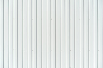 Obraz premium White metal facade wall with vertical lines