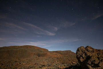 Fototapeta na wymiar stars at night in el teide tenerife
