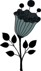 Decorative bell flower. Vector file for designs.