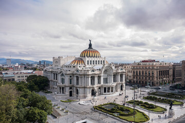 Mexico City, CDMX, Mexico, OCT, 17 2021, view from Palacio de Bellas Artes