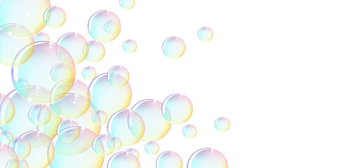 Rainbow bubbles background