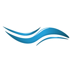 Water wave icon vector illustration design logo