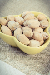 Pistachio nuts as source vitamins and minerals. Healthy eating