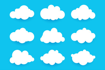 Cloud in flat style collection
