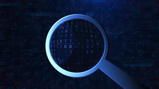 Search Files Process in Big Data Array Searching Browsing internet data information networking concept. Computer machine learning algorithm code, big data algorithmic transfer 4k