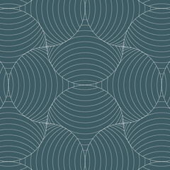 geometric pattern vector. Geometric simple fashion fabric print. Vector repeating tile texture. Overlapping circles funky theme or linear petal of flower or flora. pattern is on swatches panel