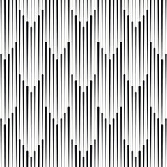 Linear vector pattern, repeating linear abstract arrow and wave   or triangle shape. Pattern is clean for fabric, wallpaper, printing. Pattern is on swatches panel - 500253187