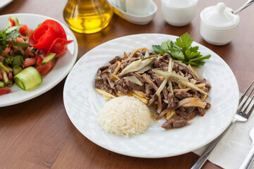 meat dish served on plate